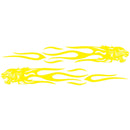 2 PCS/Set D-815 Flame Lion Pattern Car Modified Decorative Sticker(Yellow)