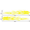2 PCS/Set D-815 Flame Lion Pattern Car Modified Decorative Sticker(Yellow)