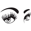 D-821 Beauty Eyes Pattern Car Modified Decorative Sticker(Black)