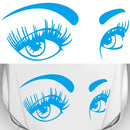 D-821 Beauty Eyes Pattern Car Modified Decorative Sticker(Blue)