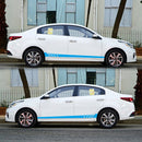 2 PCS/Set D-854 Stripe Pattern Car Modified Decorative Sticker(Blue)