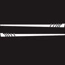 2 PCS/Set D-854 Stripe Pattern Car Modified Decorative Sticker(White)