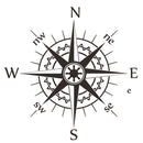 D-863 Compass Pattern Car Modified Decorative Sticker(Black)