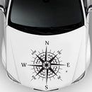 D-863 Compass Pattern Car Modified Decorative Sticker(Black)