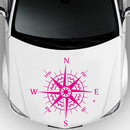 D-863 Compass Pattern Car Modified Decorative Sticker(Purple)