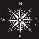 D-863 Compass Pattern Car Modified Decorative Sticker(White)