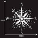 D-863 Compass Pattern Car Modified Decorative Sticker(White)