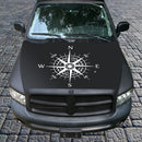D-863 Compass Pattern Car Modified Decorative Sticker(White)