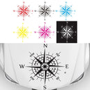 D-863 Compass Pattern Car Modified Decorative Sticker(Yellow)