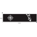 D-864 Compass Pattern Car Modified Decorative Sticker(Black)