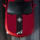 D-864 Compass Pattern Car Modified Decorative Sticker(Black)