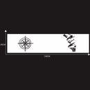 D-864 Compass Pattern Car Modified Decorative Sticker(White)