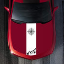 D-864 Compass Pattern Car Modified Decorative Sticker(White)