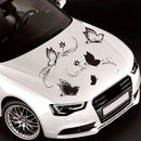 D-907 Butterflies Pattern Car Modified Decorative Sticker(Black)