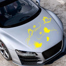 D-907 Butterflies Pattern Car Modified Decorative Sticker(Yellow)