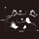 D-907 Butterflies Pattern Car Modified Decorative Sticker(White)