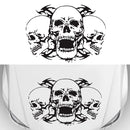 D-923 Three Skulls Pattern Car Modified Decorative Sticker(Black)