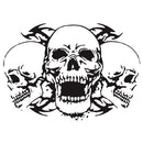 D-923 Three Skulls Pattern Car Modified Decorative Sticker(Black)