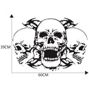 D-923 Three Skulls Pattern Car Modified Decorative Sticker(Black)