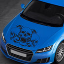 D-923 Three Skulls Pattern Car Modified Decorative Sticker(Black)