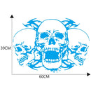 D-923 Three Skulls Pattern Car Modified Decorative Sticker(Blue)