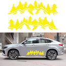 2 PCS/Set D-924 Mountain Woods Pattern Car Modified Decorative Sticker(Yellow)
