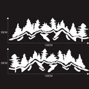 2 PCS/Set D-924 Mountain Woods Pattern Car Modified Decorative Sticker(White)