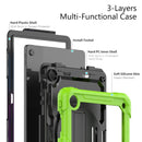 For Lenovo Tab M10 Plus 10.6 3rd Gen 2022 Silicone + PC Tablet Case(Black + Yellow Green)
