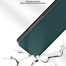 For Samsung Galaxy Z Fold4 Split Type Horizontal Flip Foldable Leather Phone Case(Plain Green)