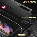 For Samsung Galaxy Z Fold4 Litchi Texture Soft Micorofiber Folding Phone Case(Black)