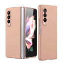 For Samsung Galaxy Z Fold4 Oil-sprayed Bare Metal Feel Ultra-thin Folding Phone Case(Gold)