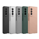 For Samsung Galaxy Z Fold4 Oil-sprayed Bare Metal Feel Ultra-thin Folding Phone Case(Silver)