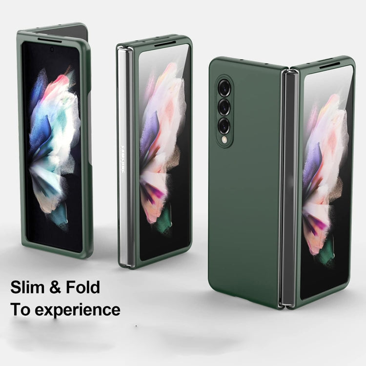 For Samsung Galaxy Z Fold4 Oil-sprayed Bare Metal Feel Ultra-thin Folding Phone Case(Silver)