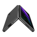 For Samsung Galaxy Z Fold4 Oil-sprayed Bare Metal Feel Ultra-thin Folding Phone Case(Gold)