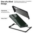 For Samsung Galaxy Z Fold4 Oil-sprayed Bare Metal Feel Ultra-thin Folding Phone Case(Silver)