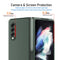 For Samsung Galaxy Z Fold4 Oil-sprayed Bare Metal Feel Ultra-thin Folding Phone Case(Silver)