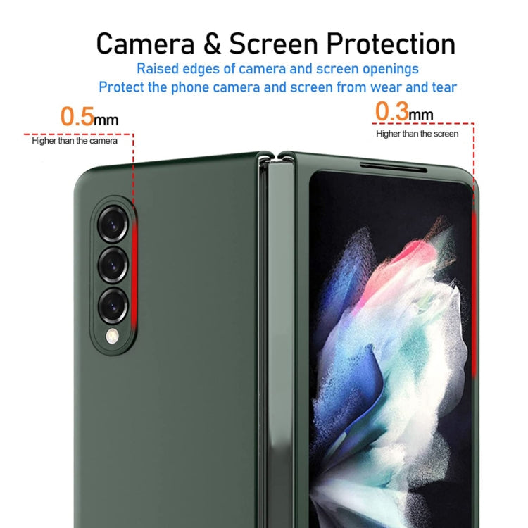 For Samsung Galaxy Z Fold4 Oil-sprayed Bare Metal Feel Ultra-thin Folding Phone Case(Silver)