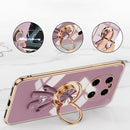 For Huawei Mate 40 Pro 6D Plating Astronaut Ring Kickstand Phone Case(Black)