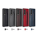 For Samsung Galaxy Z Fold4 Litchi Texture Hinge Protection Folding Phone Case(Red)