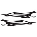 2 PCS/Set D-926 Fire Totem Pattern Car Modified Decorative Sticker(Black)