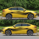 2 PCS/Set D-926 Fire Totem Pattern Car Modified Decorative Sticker(Black)