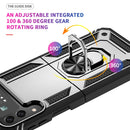 For Samsung Galaxy Z Flip4 Shockproof TPU + PC Phone Case with Holder(Silver)
