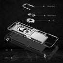 For Samsung Galaxy Z Flip4 Shockproof TPU + PC Phone Case with Holder(Silver)