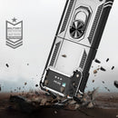 For Samsung Galaxy Z Flip4 Shockproof TPU + PC Phone Case with Holder(Silver)