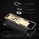 For Samsung Galaxy Z Flip4 Shockproof TPU + PC Phone Case with Holder(Gold)