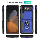 For Samsung Galaxy Z Flip4 Shockproof TPU + PC Phone Case with Holder(Blue)
