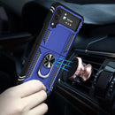 For Samsung Galaxy Z Flip4 Shockproof TPU + PC Phone Case with Holder(Blue)