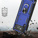 For Samsung Galaxy Z Flip4 Shockproof TPU + PC Phone Case with Holder(Blue)