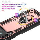For Samsung Galaxy Z Flip4 Shockproof TPU + PC Phone Case with Holder(Rose Gold)