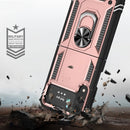 For Samsung Galaxy Z Flip4 Shockproof TPU + PC Phone Case with Holder(Rose Gold)